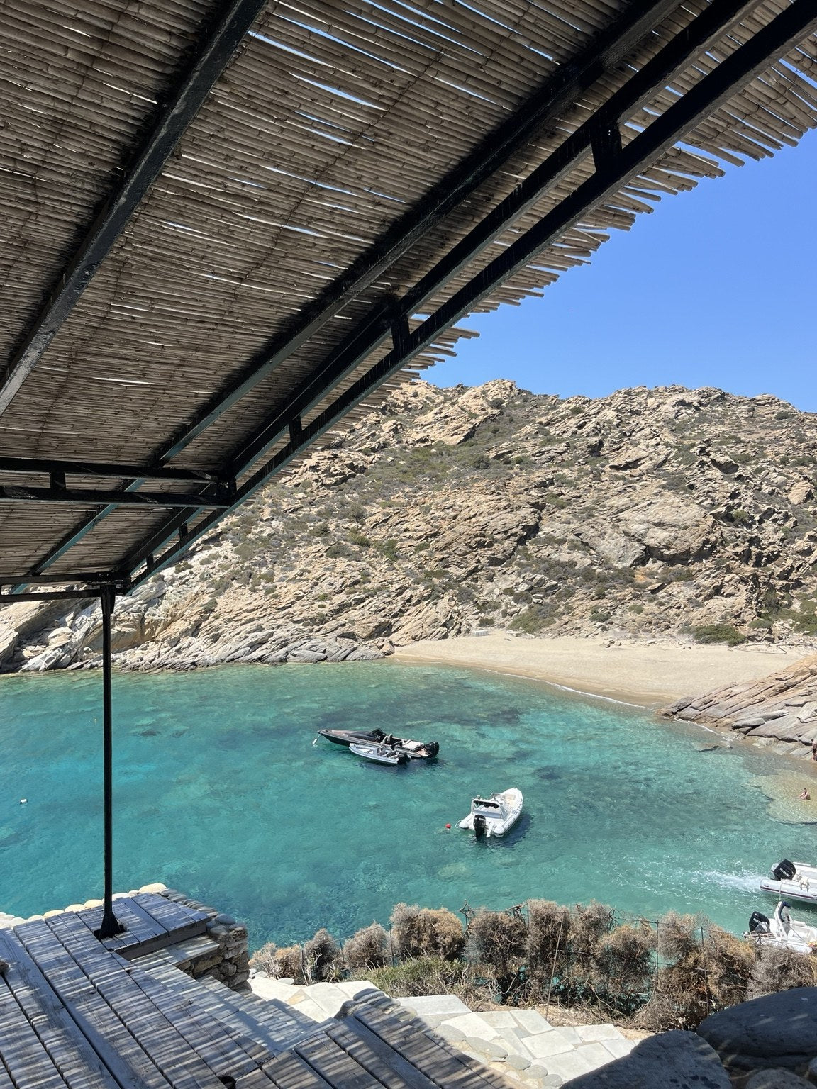 Cove viewed from a terrace